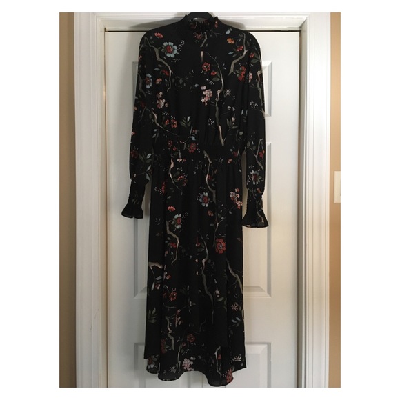 NWOT Nanette Lepore Floral Smock High Low Midi Dress - Picture 3 of 7